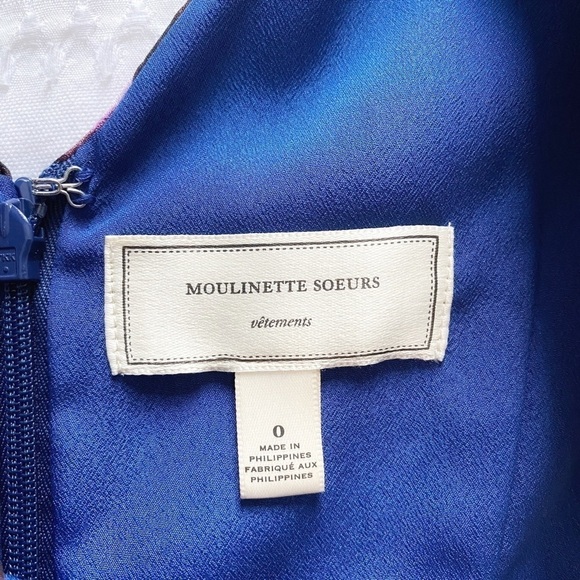 NWT MOULINETTE SOEUR ROSADO FLORAL TEXTURED CAP TULIP SLEEVE COCKTAIL DRESS - Picture 7 of 11